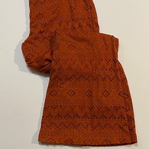 American Eagle Orange crochet pants